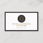 ヴィンテージ洗練された織円の内部設計 名刺 (正面)