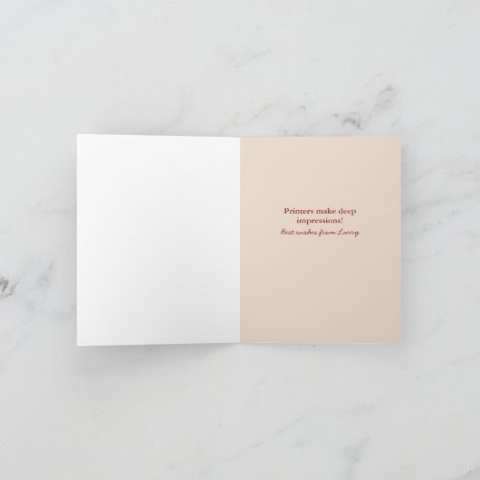 ヴィンテージ活版印刷すべての行事カード カード (内部)