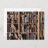 ヴィンテージ活版印刷ブロック ポストカード (正面/裏面)