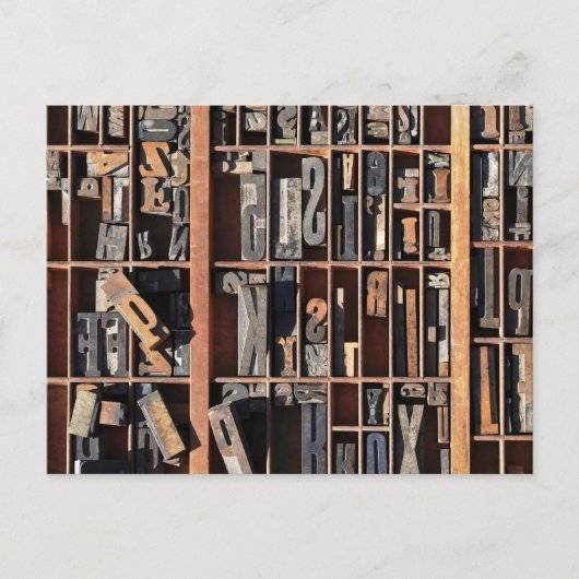 ヴィンテージ活版印刷ブロック ポストカード (正面)