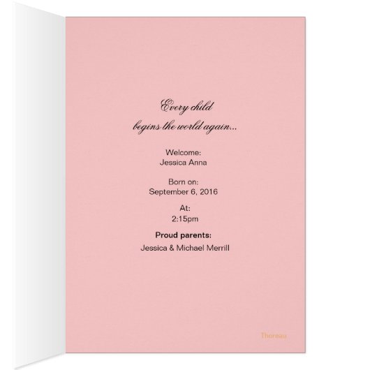 ヴィンテージ活版記者のストリートガール誕生のお知らせ (内側 (右))