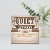 ヴィンテージ活版驚きの誕生日パーティー招待状 招待状 (スタンド正面)