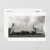 ヴィンテージ流線蒸気機関車はがき ポストカード (正面/裏面)