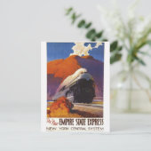 ヴィンテージ流線蒸気機関車はがき ポストカード (スタンド正面)