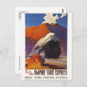 ヴィンテージ流線蒸気機関車はがき ポストカード (正面/裏面)