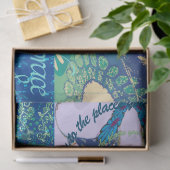 ヴィンテージ流行：鳥に乗る女性 薄葉紙 (ギフト)