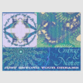 ヴィンテージ流行：鳥に乗る女性 薄葉紙 (正面)