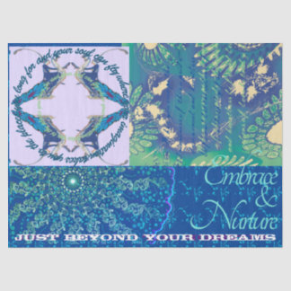 ヴィンテージ流行：鳥に乗る女性 薄葉紙