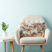 ヴィンテージ浮クール上絵馬乗り ランバークッション (椅子)