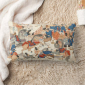 ヴィンテージ浮クール上絵馬乗り ランバークッション (ブランケット)