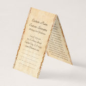 ヴィンテージ浮クール清絵の北斎の滝 名刺 (裏面)