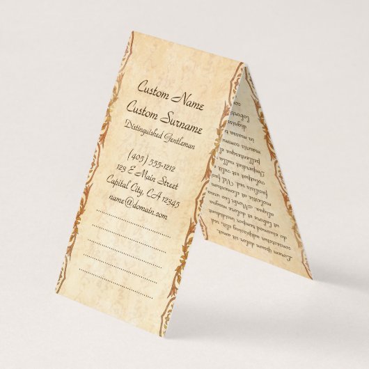 ヴィンテージ浮クール清絵の北斎の滝 名刺 (裏面)