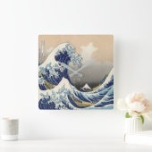 ヴィンテージ浮世絵素晴らし スクエア壁時計 (ホーム)
