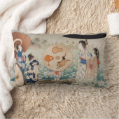 ヴィンテージ浮世絵 ランバークッション (ブランケット)