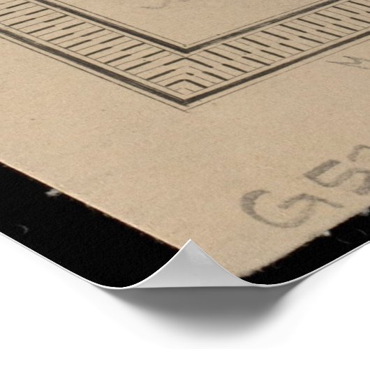 ヴィンテージ浴場の新しい正しい計画 ポスター (角)