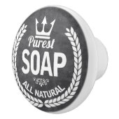 ヴィンテージ浴室用セラミックのリース石けんロゴ セラミックノブ (右)