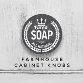 ヴィンテージ浴室用セラミックのリース石けんロゴ セラミックノブ