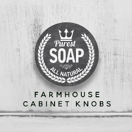 ヴィンテージ浴室用セラミックのリース石けんロゴ セラミックノブ