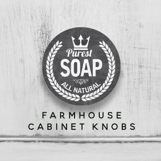 ヴィンテージ浴室用セラミックのリース石けんロゴ セラミックノブ