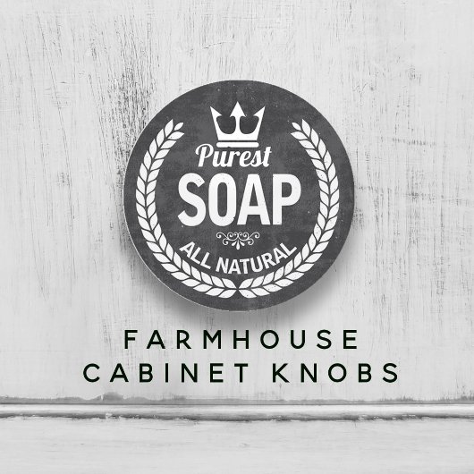 ヴィンテージ浴室用セラミックのリース石けんロゴ セラミックノブ