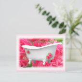 ヴィンテージ浴槽はがき – カスタマイズ ポストカード (スタンド正面)