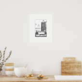 ヴィンテージ浴槽 ポスター (キッチン)