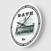 ヴィンテージ浴 ラージ壁時計 (傾斜)