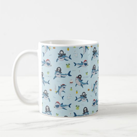 ヴィンテージ海おもしろい賊野生動物dr コーヒーマグカップ (左)