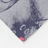 ヴィンテージ海の生物タコ フリースブランケット (角)