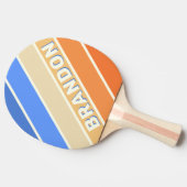ヴィンテージ海はっきりした名ストライプ付きSunのオプション 卓球ラケット (横)