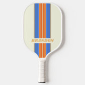 ヴィンテージ海サンストライプラリーの名前 ピックルボールラケット (裏面)