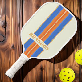 ヴィンテージ海サンストライプラリーの名前 ピックルボールラケット