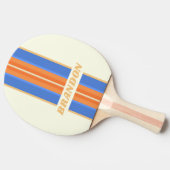 ヴィンテージ海サンストライプラリー名 卓球ラケット (横)
