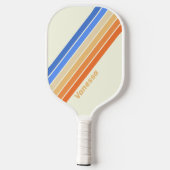 ヴィンテージ海ストライプのSunと名前 ピックルボールラケット (裏面)