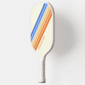 ヴィンテージ海ストライプのSunと名前 ピックルボールラケット (左)