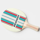 ヴィンテージ海ストライプボード名 卓球ラケット (横)