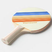 ヴィンテージ海ストライプSunの名前 卓球ラケット (正面アングル)