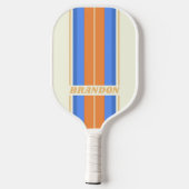 ヴィンテージ海ストライプSun Boardの名前 ピックルボールラケット (裏面)