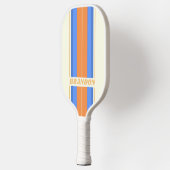 ヴィンテージ海ストライプSun Boardの名前 ピックルボールラケット (左)