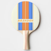 ヴィンテージ海ストライプSun Boardの名前 卓球ラケット (正面)
