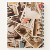 ヴィンテージ海ビューの押されたフローラ ノートブック (裏面)