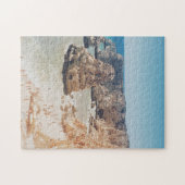 ヴィンテージ海ビーチポルトガルクリフスコブフォト ジグソーパズル (横)