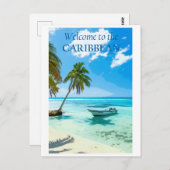 ヴィンテージ海ビーチ旅行 ポストカード (正面/裏面)