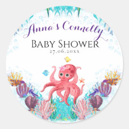 ヴィンテージ海ベビータコカラフル ラウンドシール