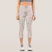 ヴィンテージ海マップパターン カプリレギンス (正面)