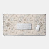 ヴィンテージ海マップパターン デスクマット (キーボード&マウス)