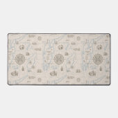 ヴィンテージ海マップパターン デスクマット (正面)