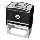 ヴィンテージ海モンスタ図解入りの、写真付きのー図書室 セルフインキングスタンプ (商品)