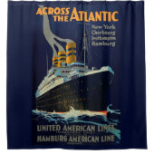 ヴィンテージ海ライナー走行シャワーカーテン シャワーカーテン (正面)