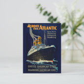 ヴィンテージ海ライナー走行葉書 ポストカード (スタンド正面)